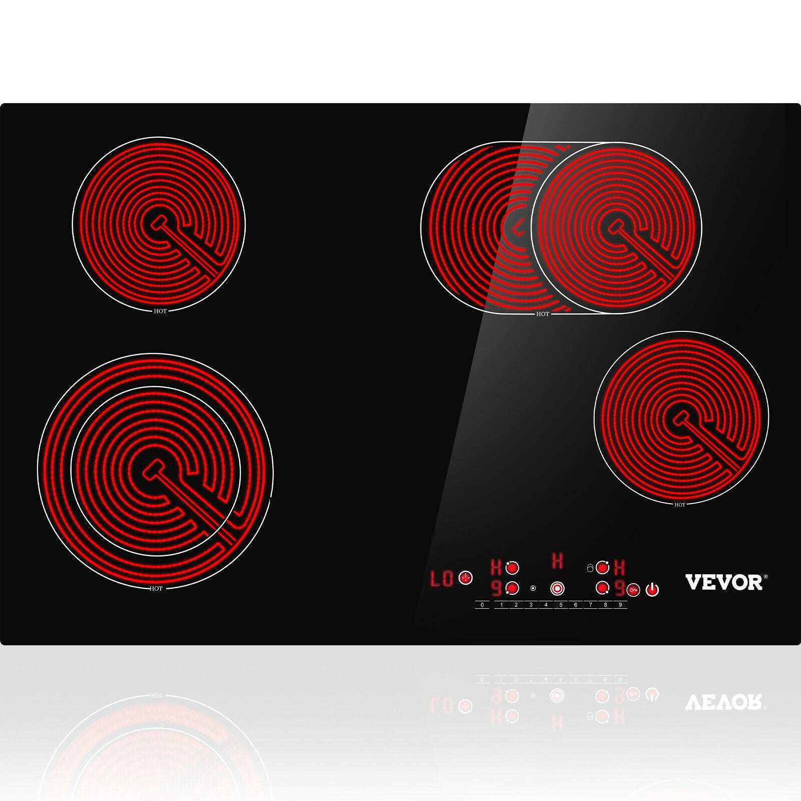 VEVOR Electric Cooktop Glass Stove VEVOR Electric Cooktop Glass Stove